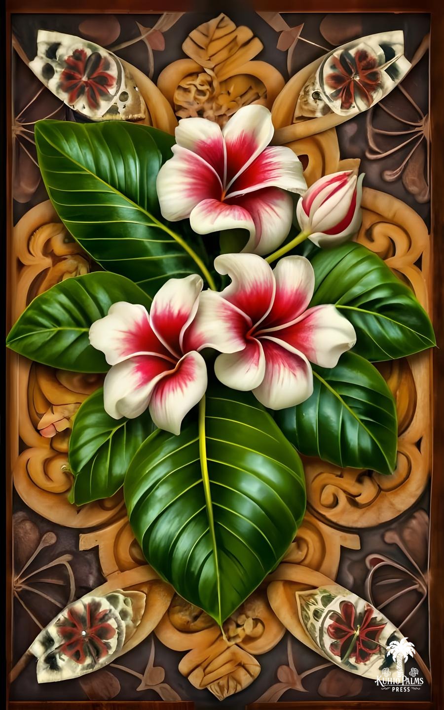 Plumeria on Koa