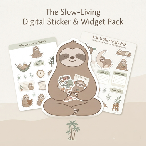 The Slow-Living Digital Sticker & Widget Pack